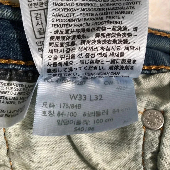 Levi’s 541 Red Tab Mens Blue Jeans 33x32 Light Wash Bootcut Midrise - Picture 3 of 4